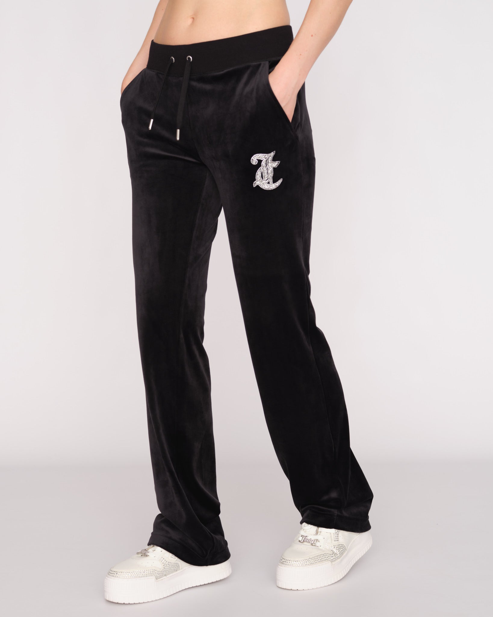 Juicy Couture Caviar Bead Western Diamante Del Ray Pant Black