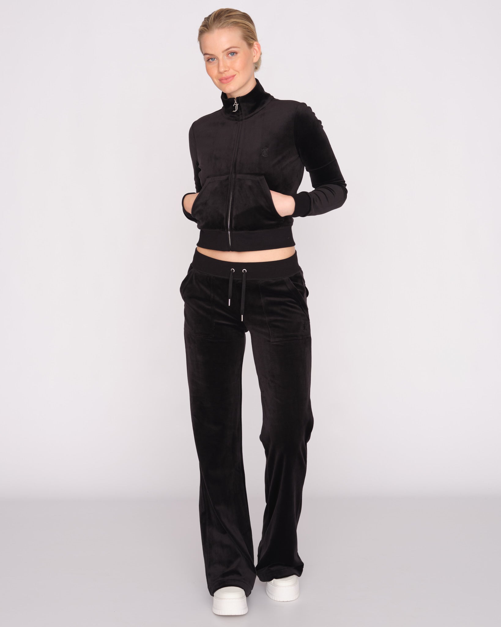 Classic Velour Lieu Track Top Black - Juicy Couture Scandinavia