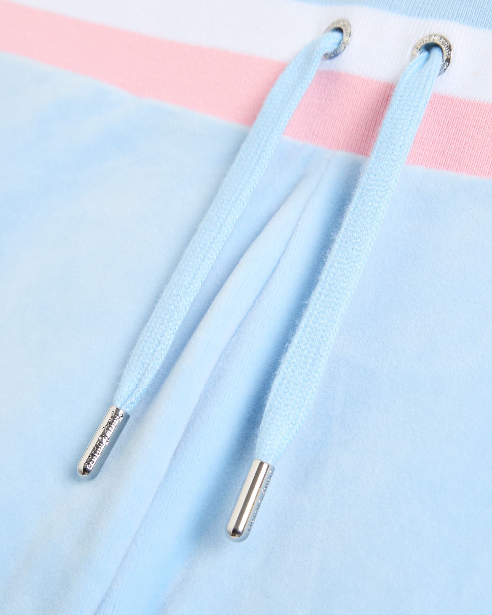 Velour Stripe Booty Shorts Powder Blue - Juicy Couture Scandinavia