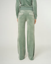 Classic Velour Layla Low Rise Pocket Flare Chinois Green - Juicy Couture Scandinavia