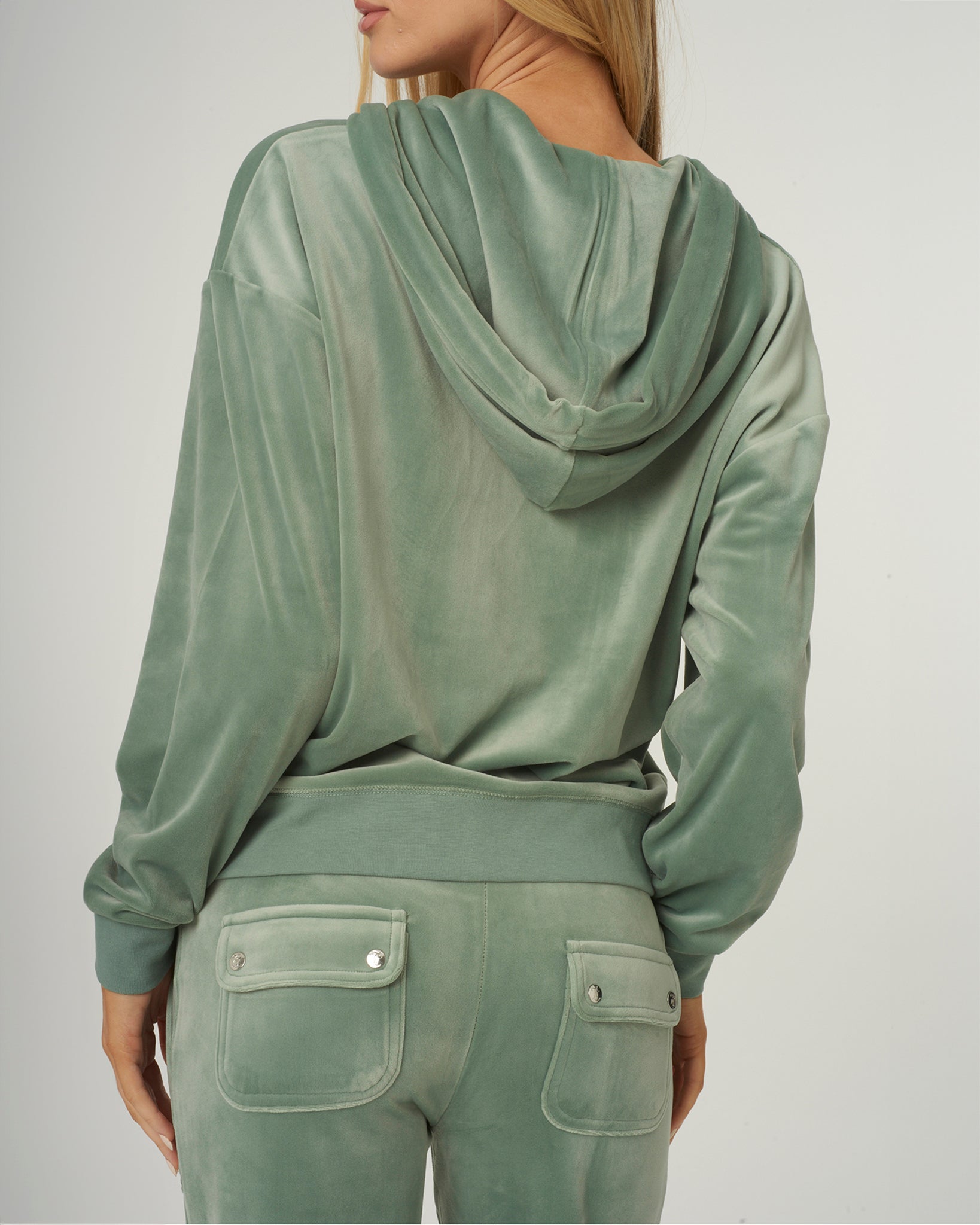 Halan Oversized Zip Through Hoodie Chinois Green - Juicy Couture Scandinavia