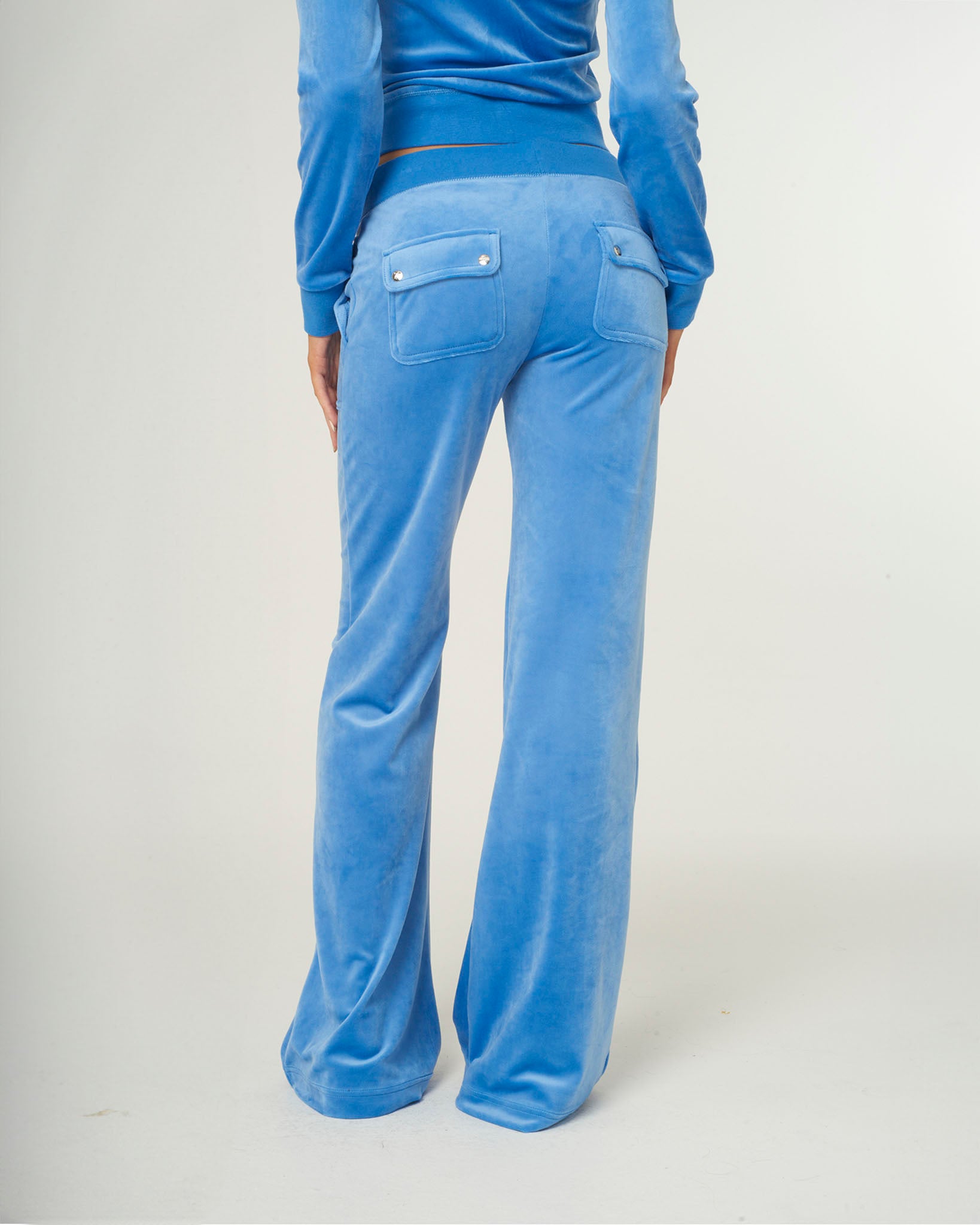 Classic Velour Layla Low Rise Pocket Flare Regatta - Juicy Couture Scandinavia