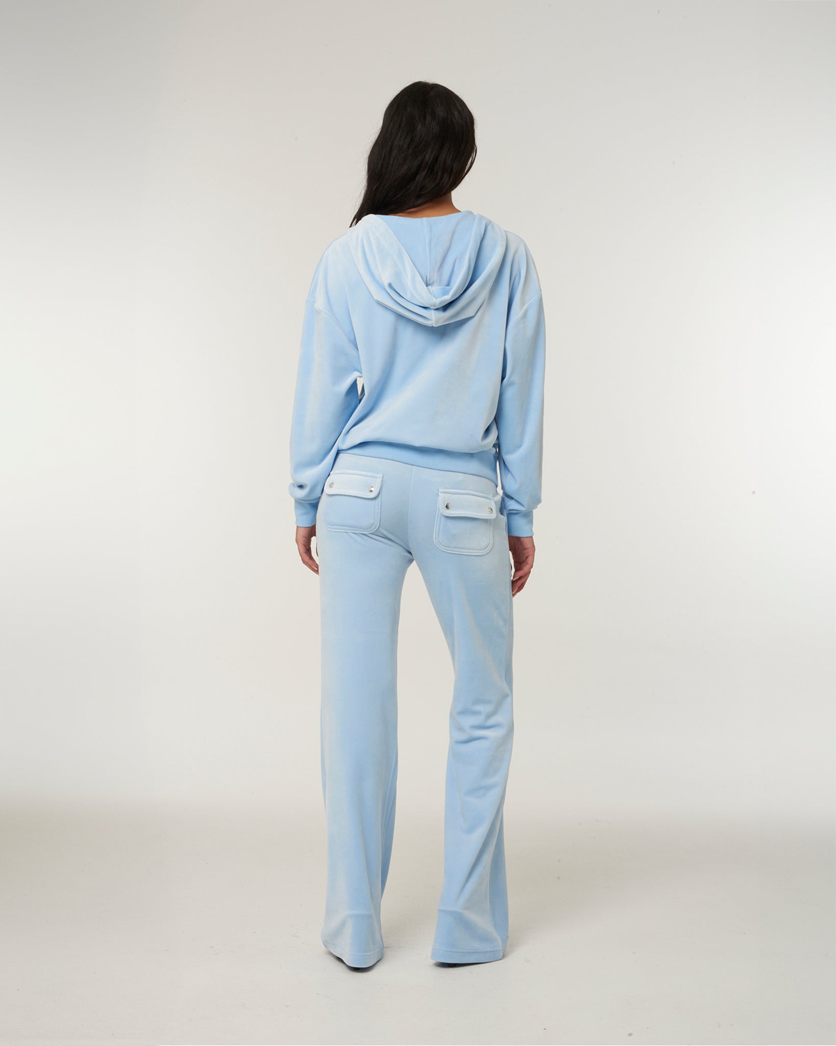 Halan Oversized Zip Through Hoodie Powder Blue - Juicy Couture Scandinavia