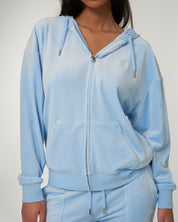Halan Oversized Zip Through Hoodie Powder Blue - Juicy Couture Scandinavia