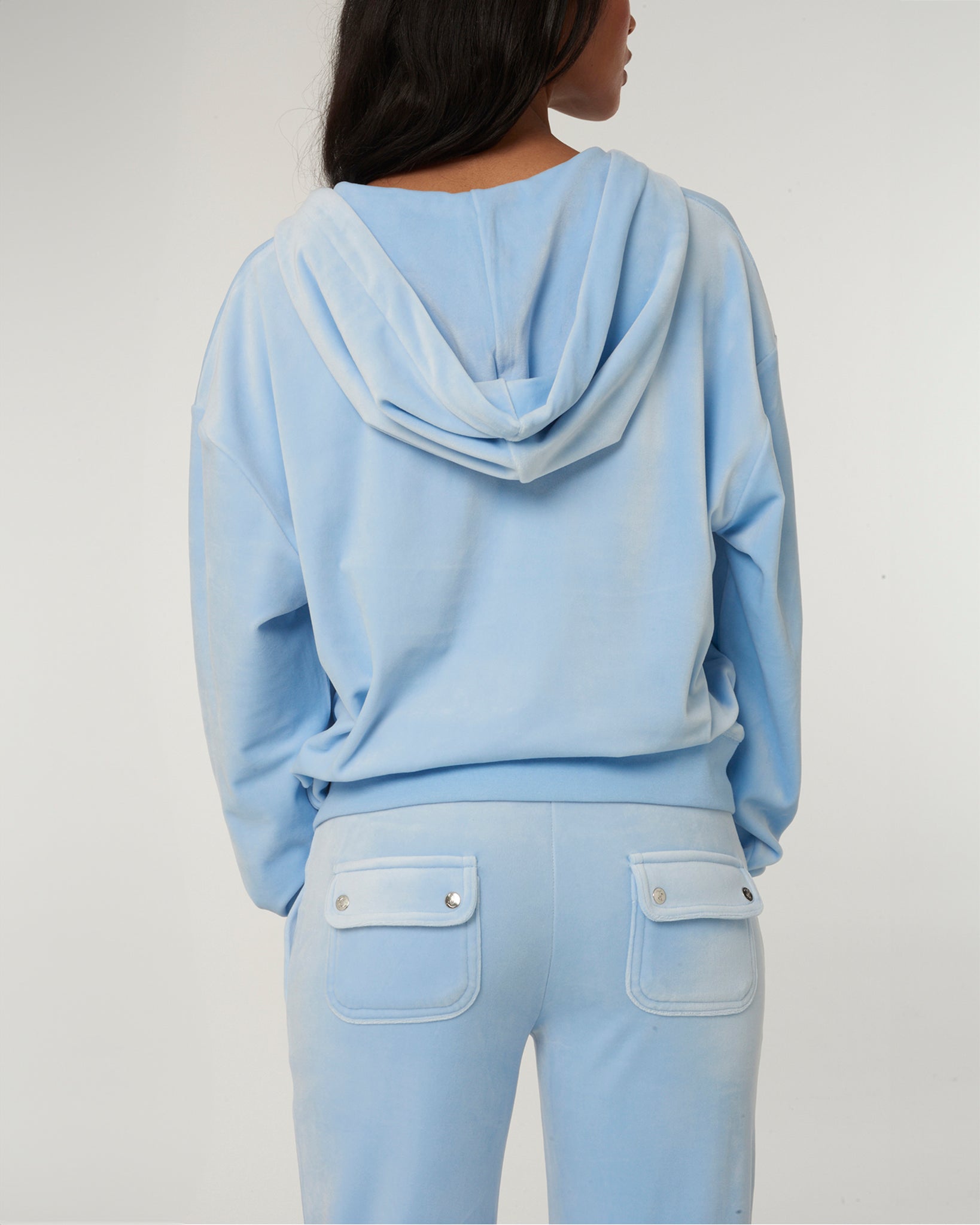 Halan Oversized Zip Through Hoodie Powder Blue - Juicy Couture Scandinavia