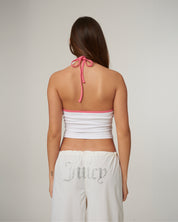 Contrast Halter Top White - Juicy Couture Scandinavia