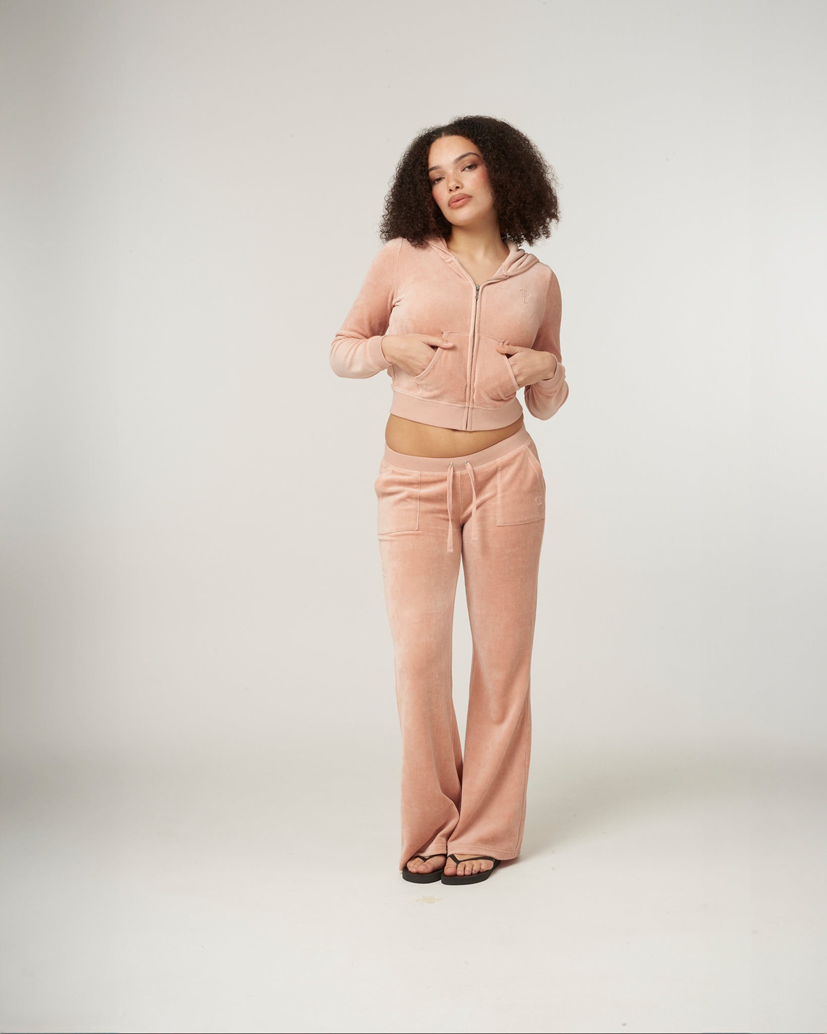 Juicy Couture Heritage Caisa Ultra Low Rise Pant Rose Dust