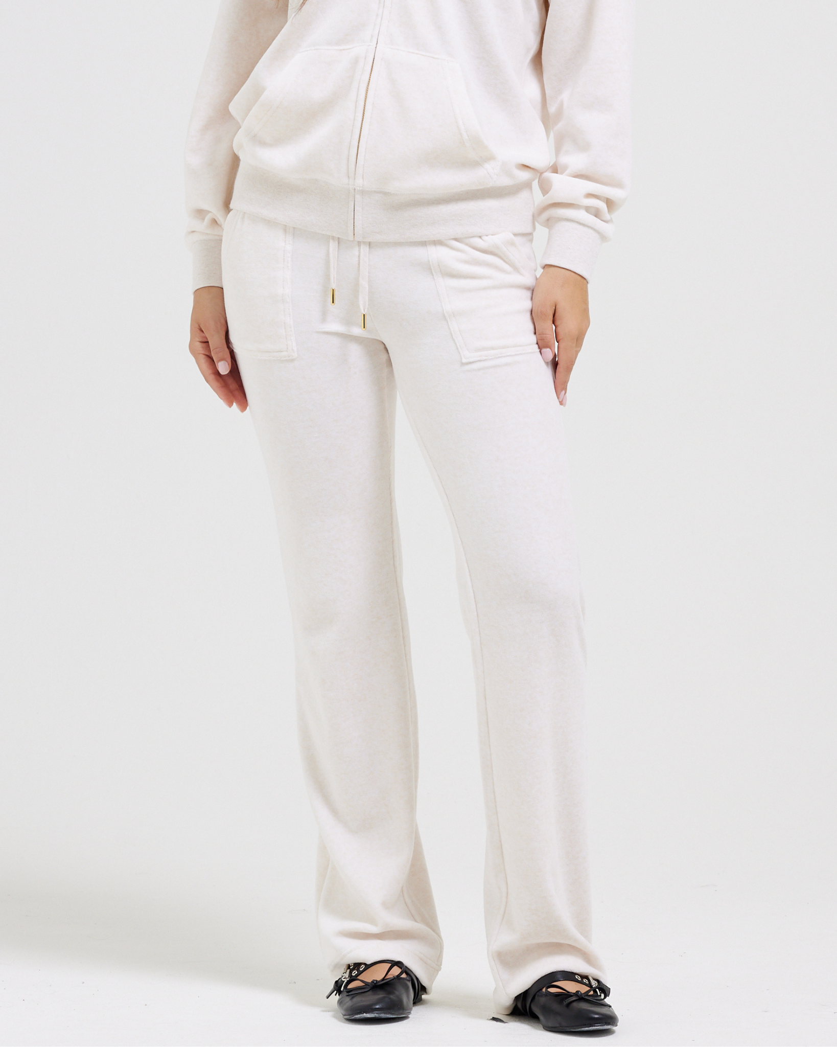 Classic Velour Del Ray Pant Gold Oatmeal Marl - Juicy Couture Scandinavia