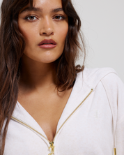 Halan Oversized Zip Through Hoodie Gold Oatmeal Marl - Juicy Couture Scandinavia