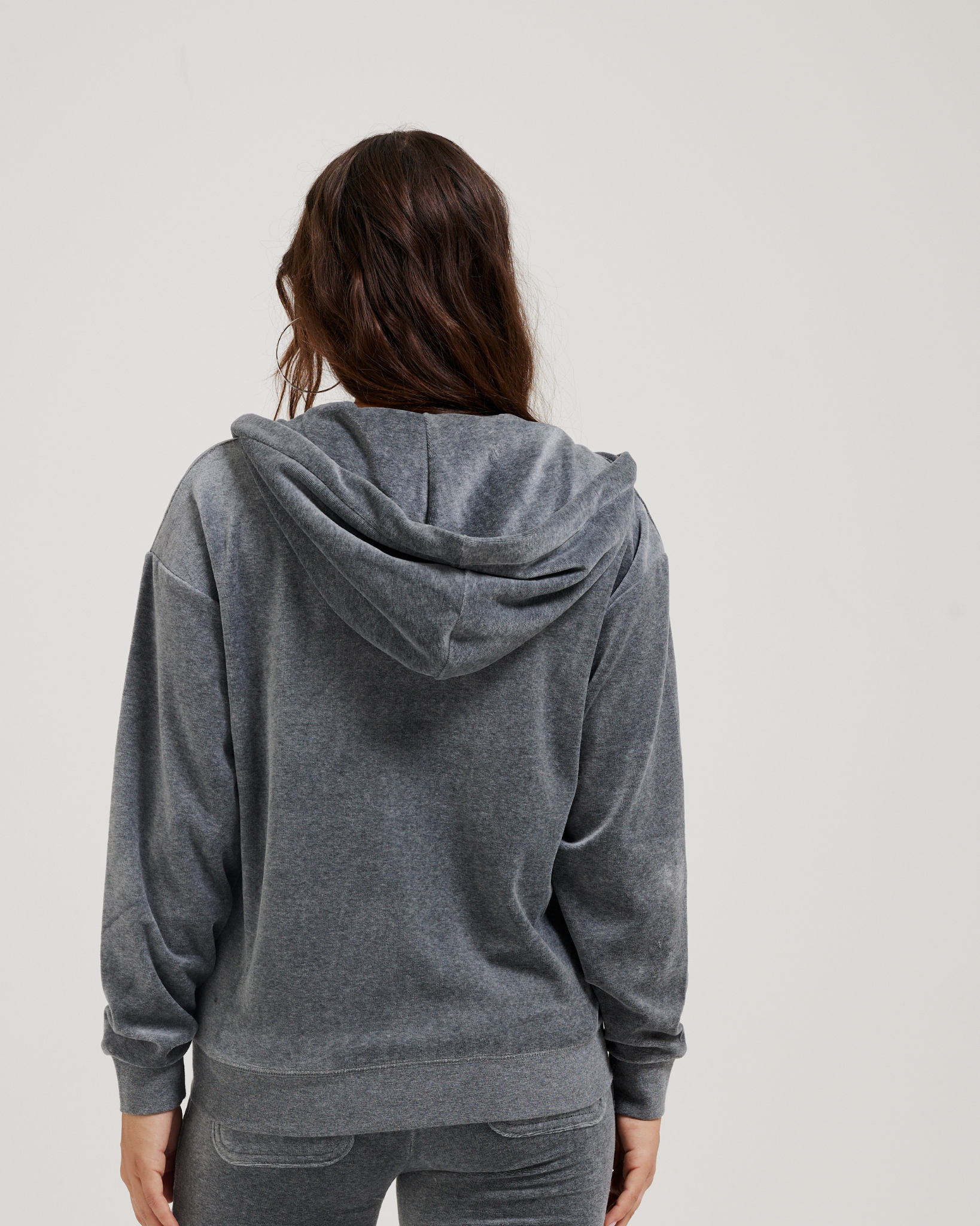 Halan Oversized Zip Through Hoodie Charcoal Marl - Juicy Couture Scandinavia