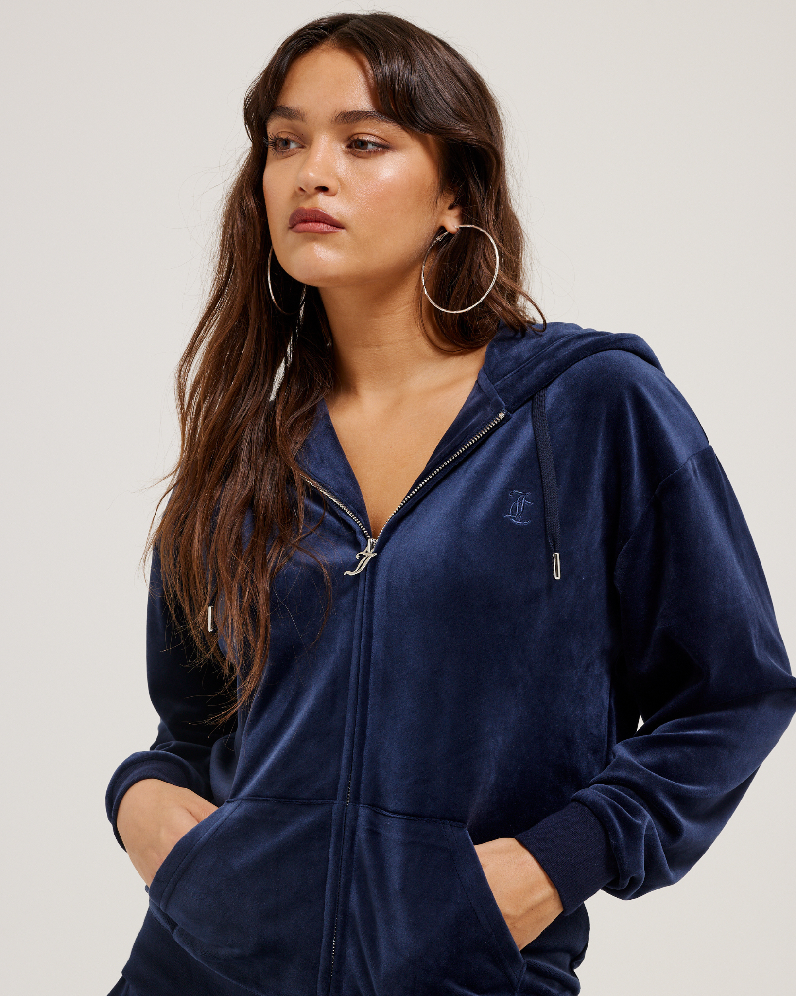 Halan Oversized Zip Through Hoodie Night Sky - Juicy Couture Scandinavia