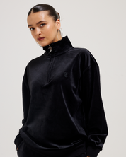 Classic Velour Oversized Pete Pullover Black - Juicy Couture Scandinavia