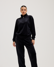 Classic Velour Oversized Pete Pullover Black - Juicy Couture Scandinavia