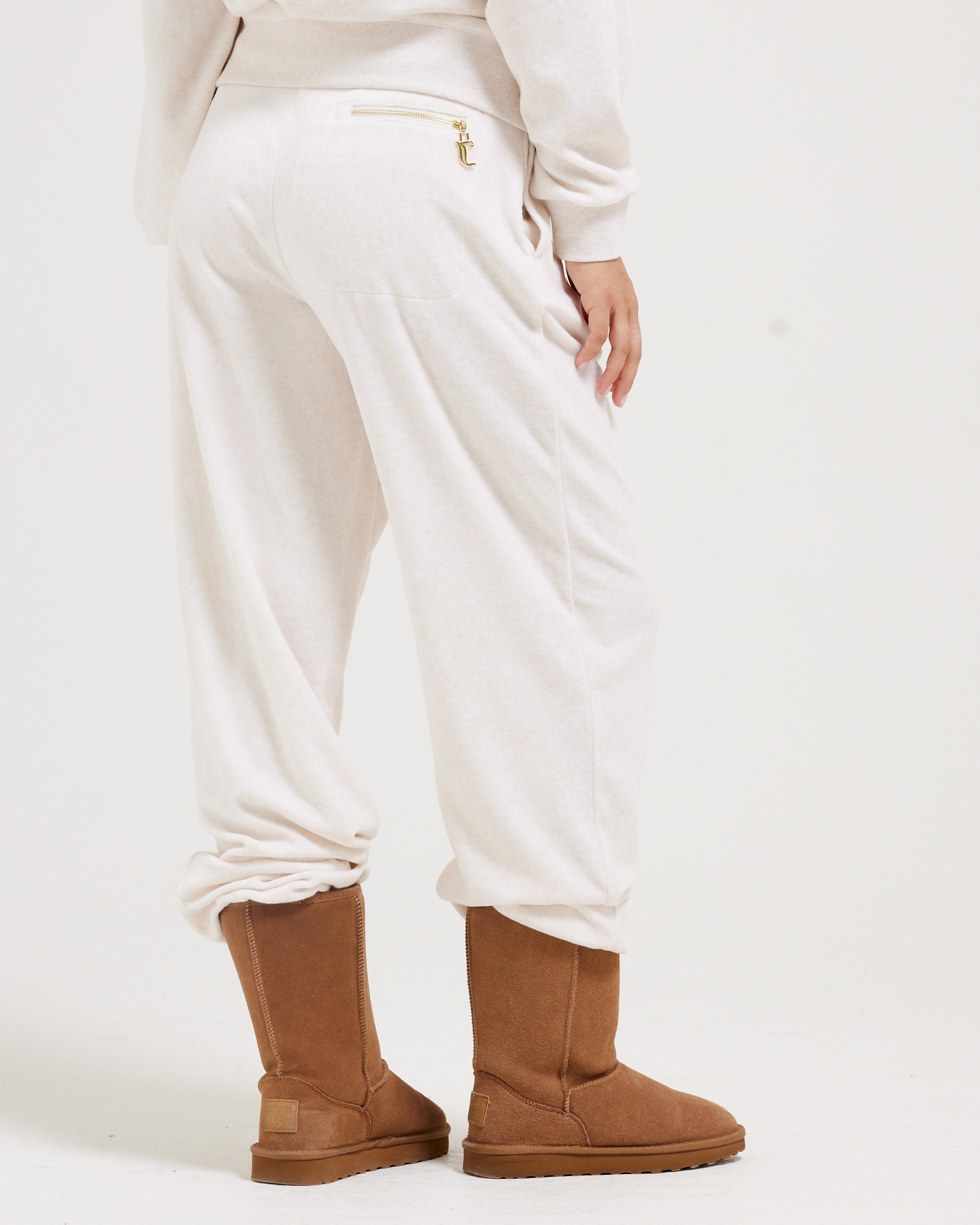 Davidson Velour Pants Oatmeal Marl - Juicy Couture Scandinavia