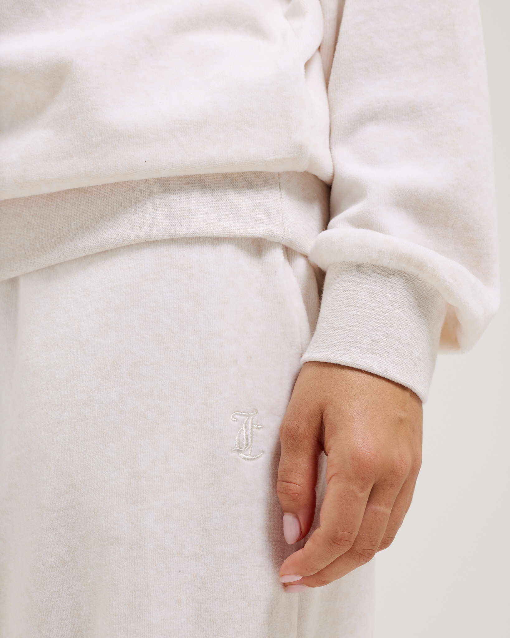 Davidson Velour Pants Oatmeal Marl - Juicy Couture Scandinavia