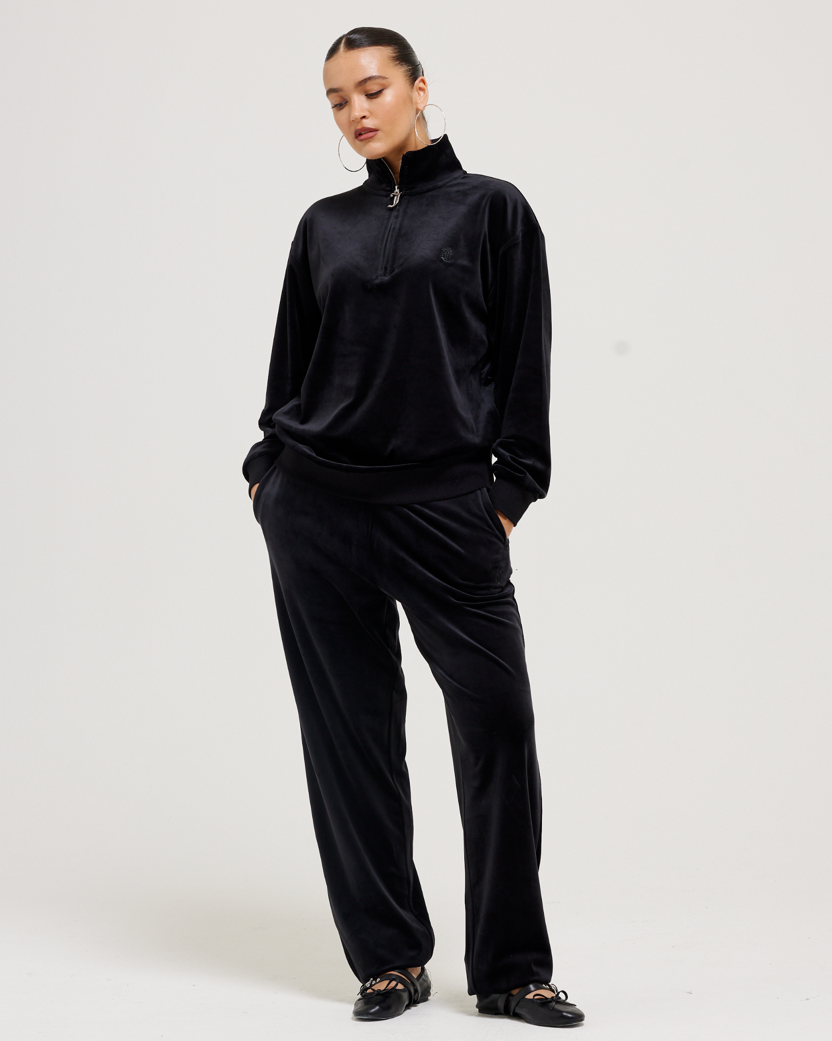 Davidson Velour Pants Black - Juicy Couture Scandinavia