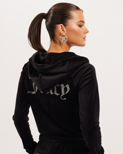 Classic Velour Madison Hoodie Black - Juicy Couture Scandinavia