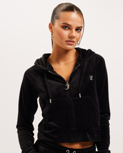 Classic Velour Madison Hoodie Black - Juicy Couture Scandinavia