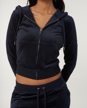 Classic Velour Robertson Zip Hoodie Night Sky - Juicy Couture Scandinavia