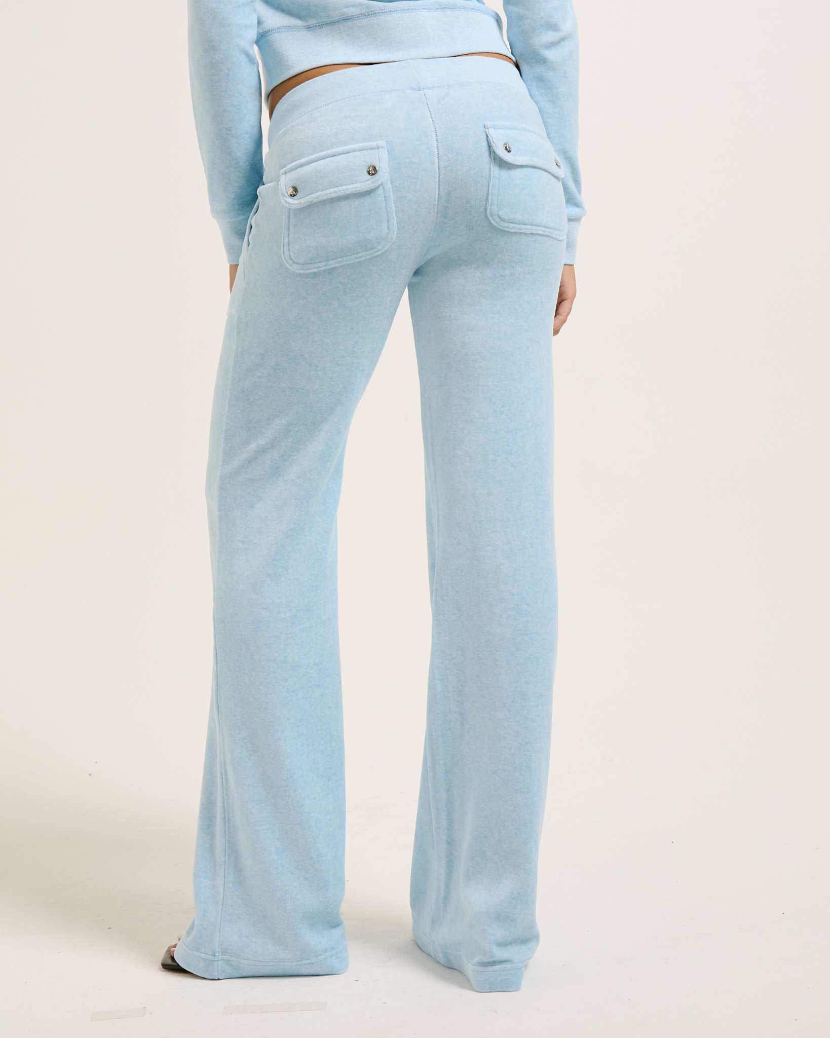 Classic Velour Layla Low Rise Powder Blue Marl - Juicy Couture Scandinavia