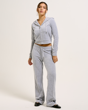 Classic Velour Madison Hoodie Silver Marl - Juicy Couture Scandinavia