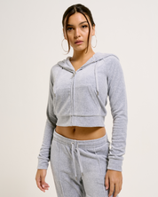 Classic Velour Madison Hoodie Silver Marl - Juicy Couture Scandinavia