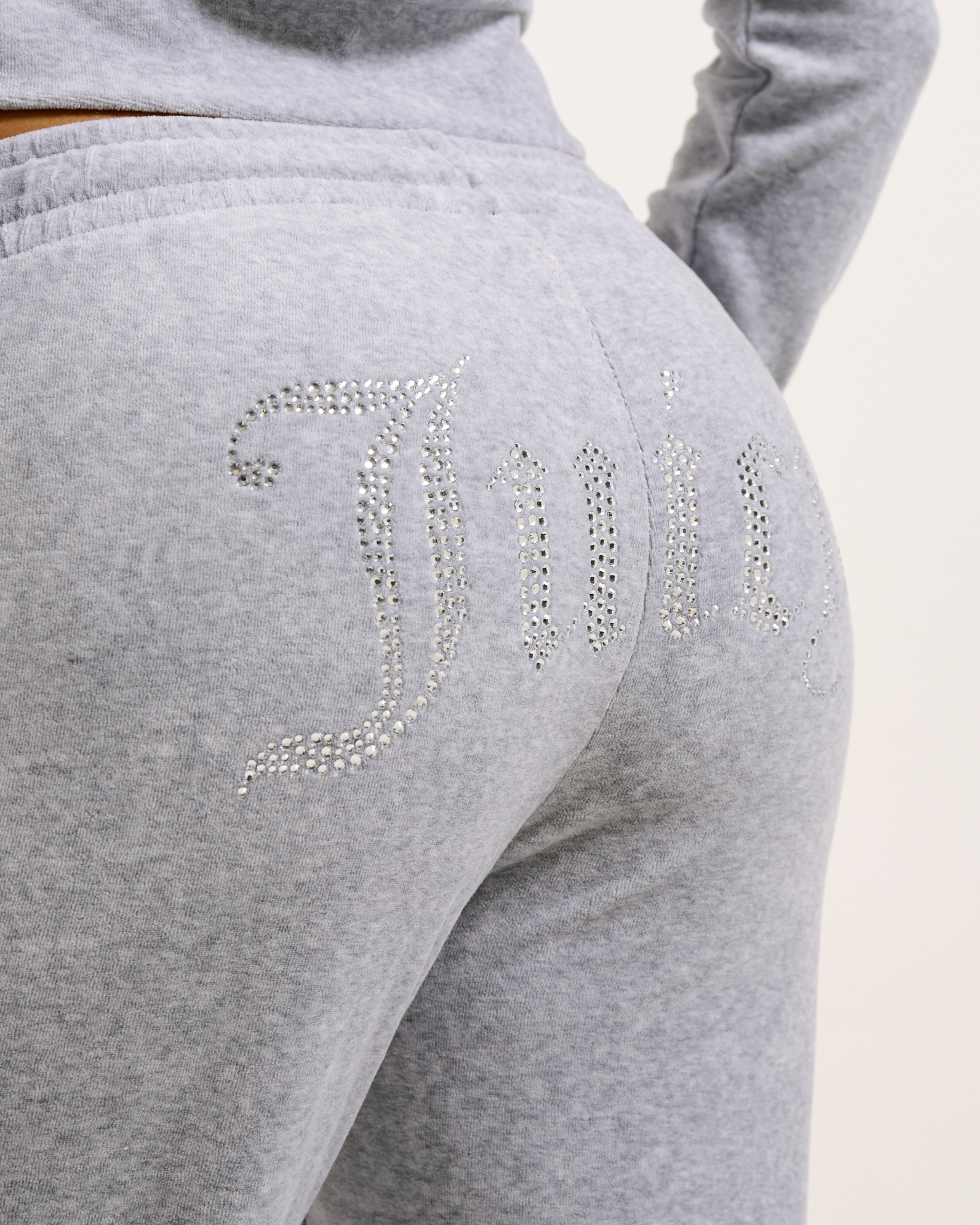 Classic Velour Tina Track Pants Silver Marl - Juicy Couture Scandinavia