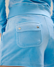 Eve Velour Shorts Alaskan Blue - Juicy Couture Scandinavia