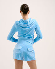 Eve Velour Shorts Alaskan Blue - Juicy Couture Scandinavia
