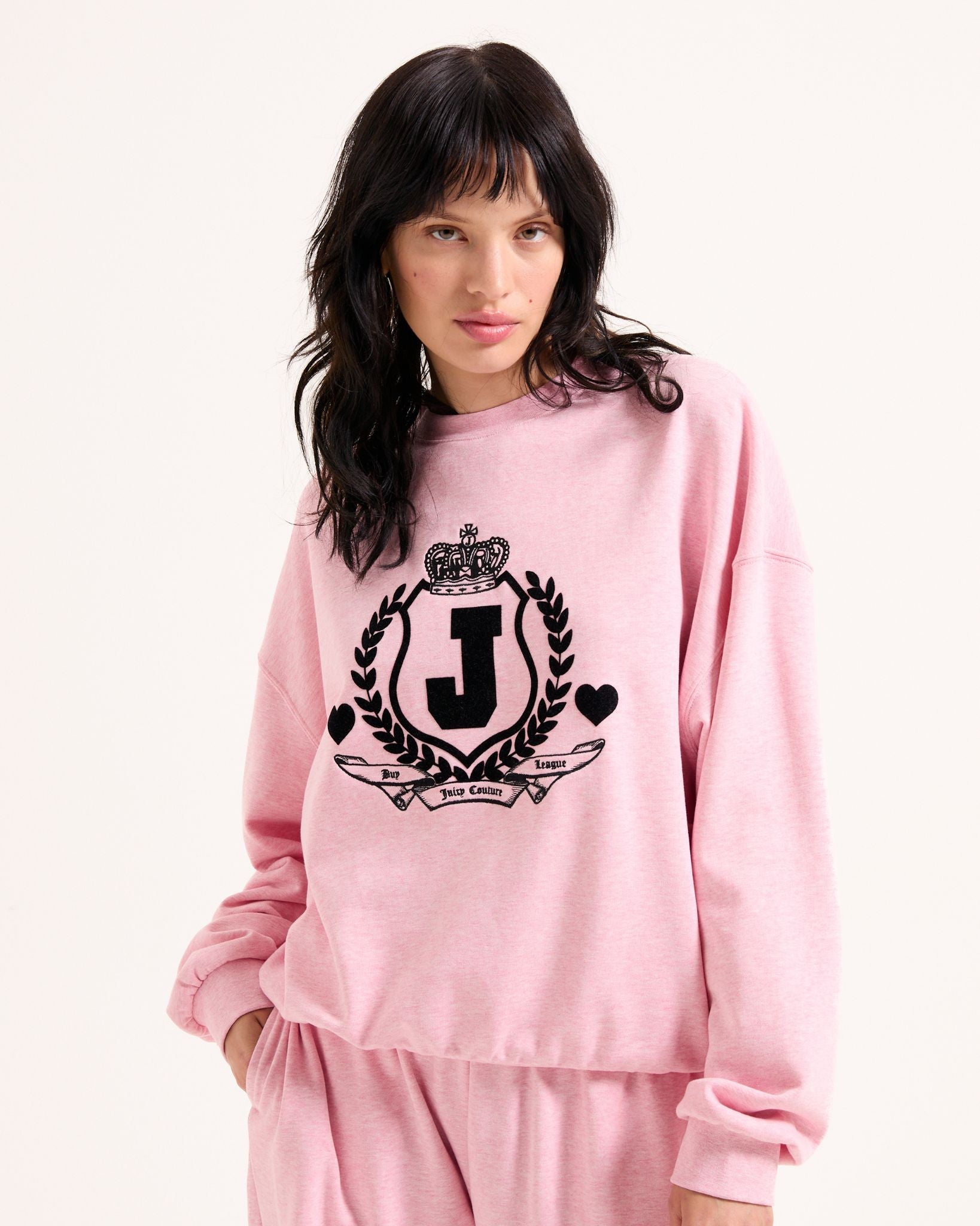 Juicy Couture Venice Crest Sweatshirt Pink Marl