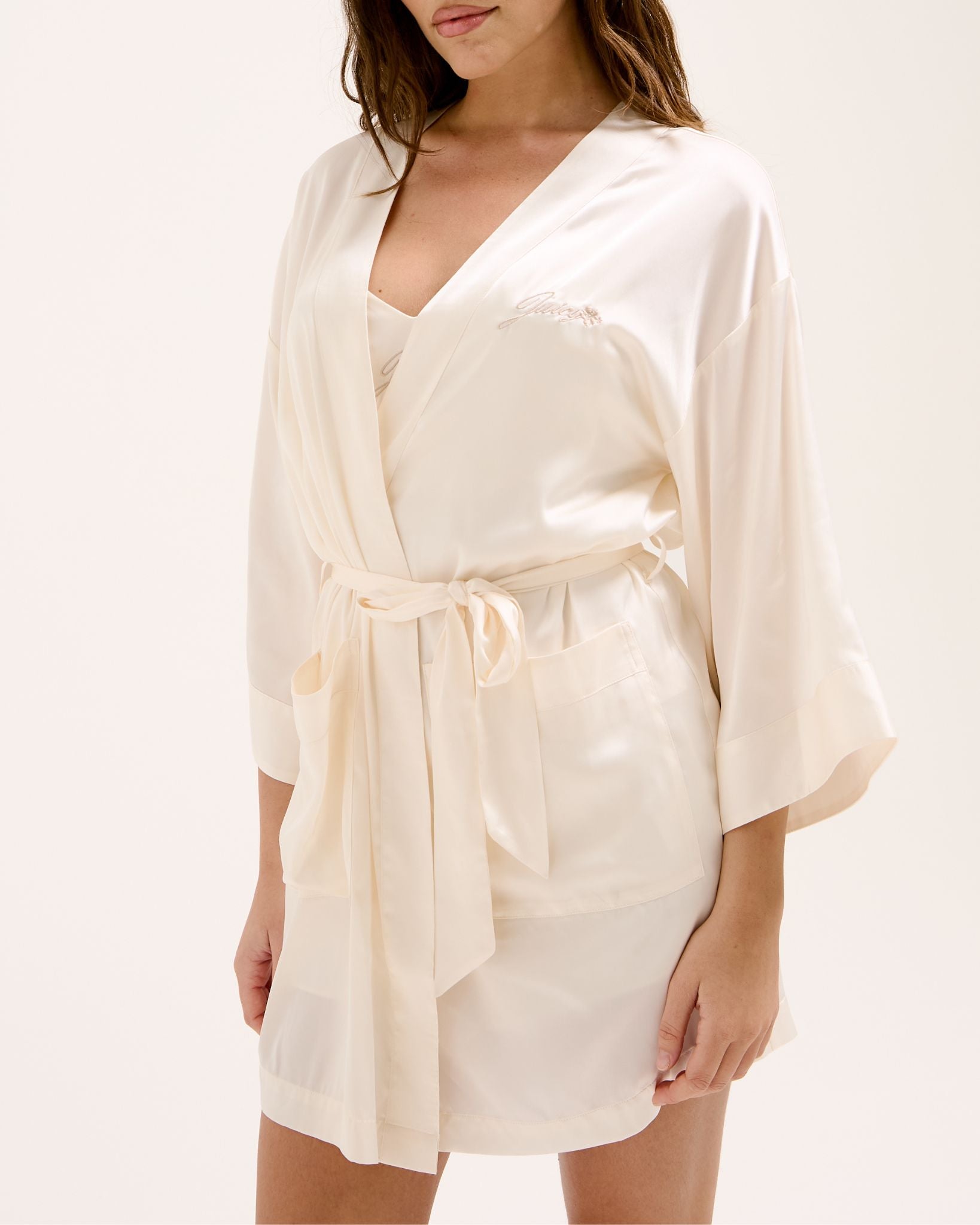 Juicy Couture Satin Robe Sugar Swizzle - Juicy Couture Scandinavia