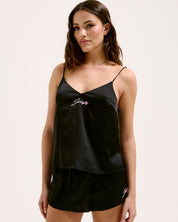 Cami Cropped Satin V-Neck - Juicy Couture Scandinavia