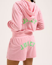 Perking Towelling Shorts in Juicy Pink - Juicy Couture Scandinavia