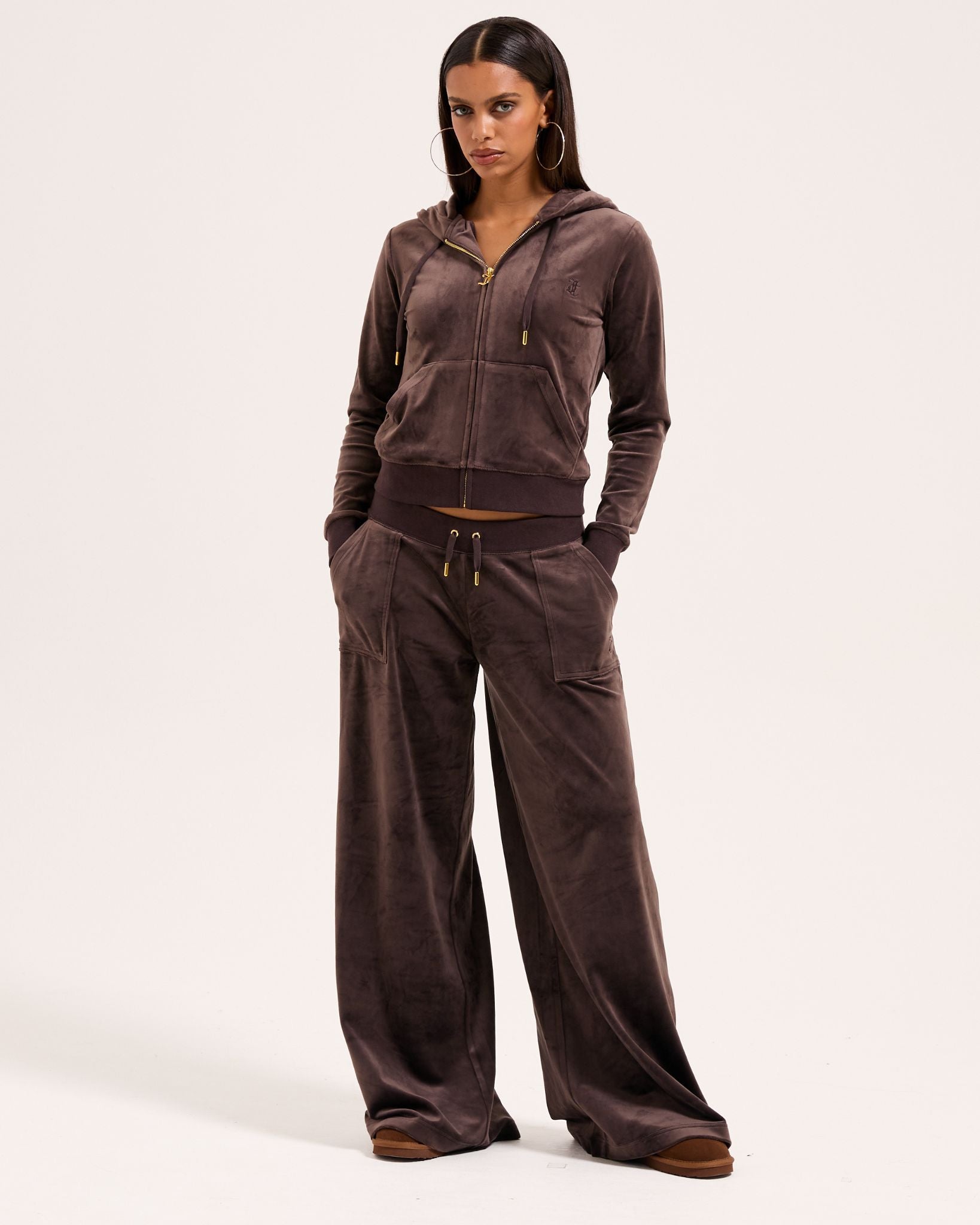 Juicy Couture Yuka Wide Leg Trackpant Java