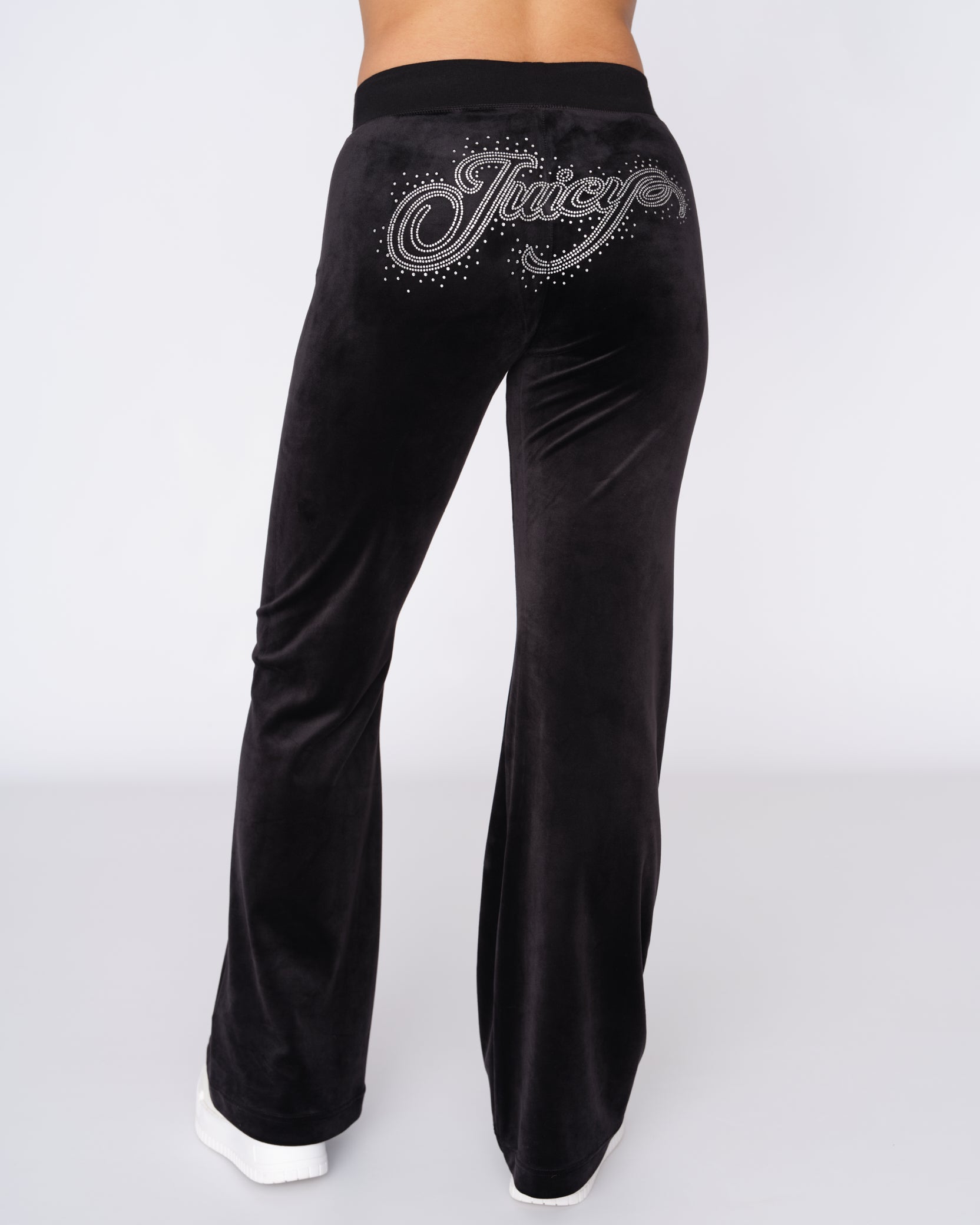 Scatter Diamante Velour Layla Pant Black - Juicy Couture Scandinavia