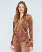 Classic Velour Robertson Zip Hoodie Acorn - Juicy Couture Scandinavia