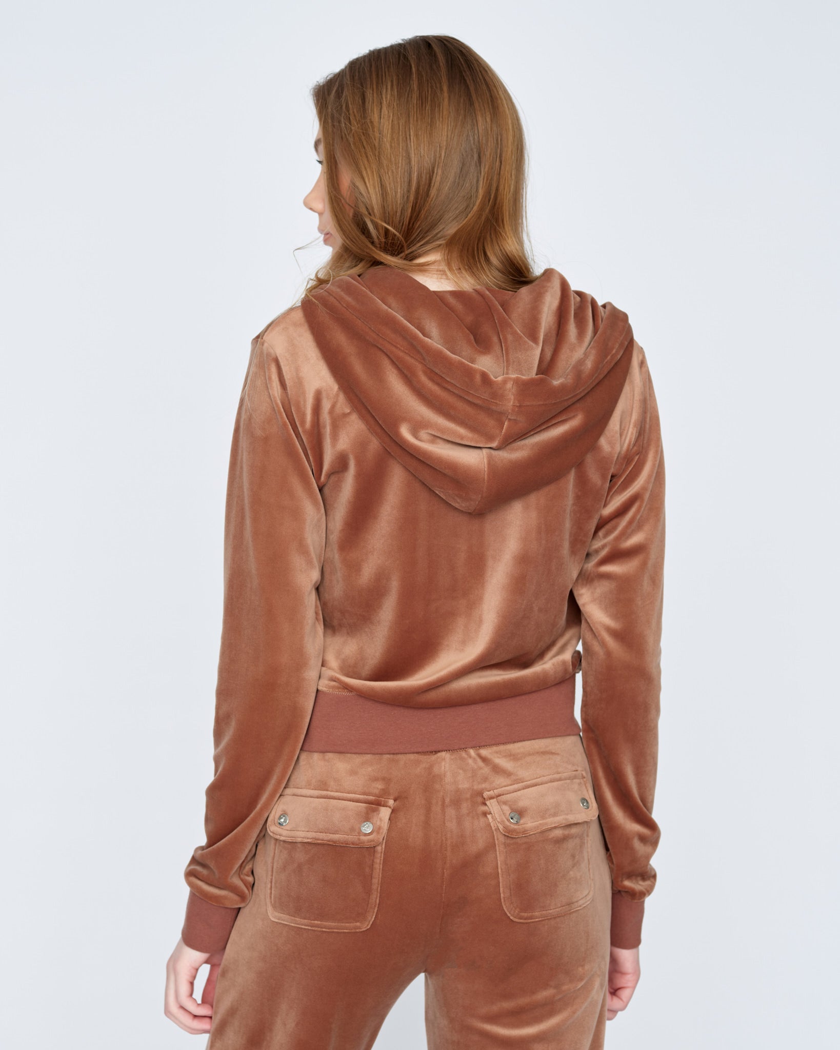 Classic Velour Robertson Zip Hoodie Acorn - Juicy Couture Scandinavia