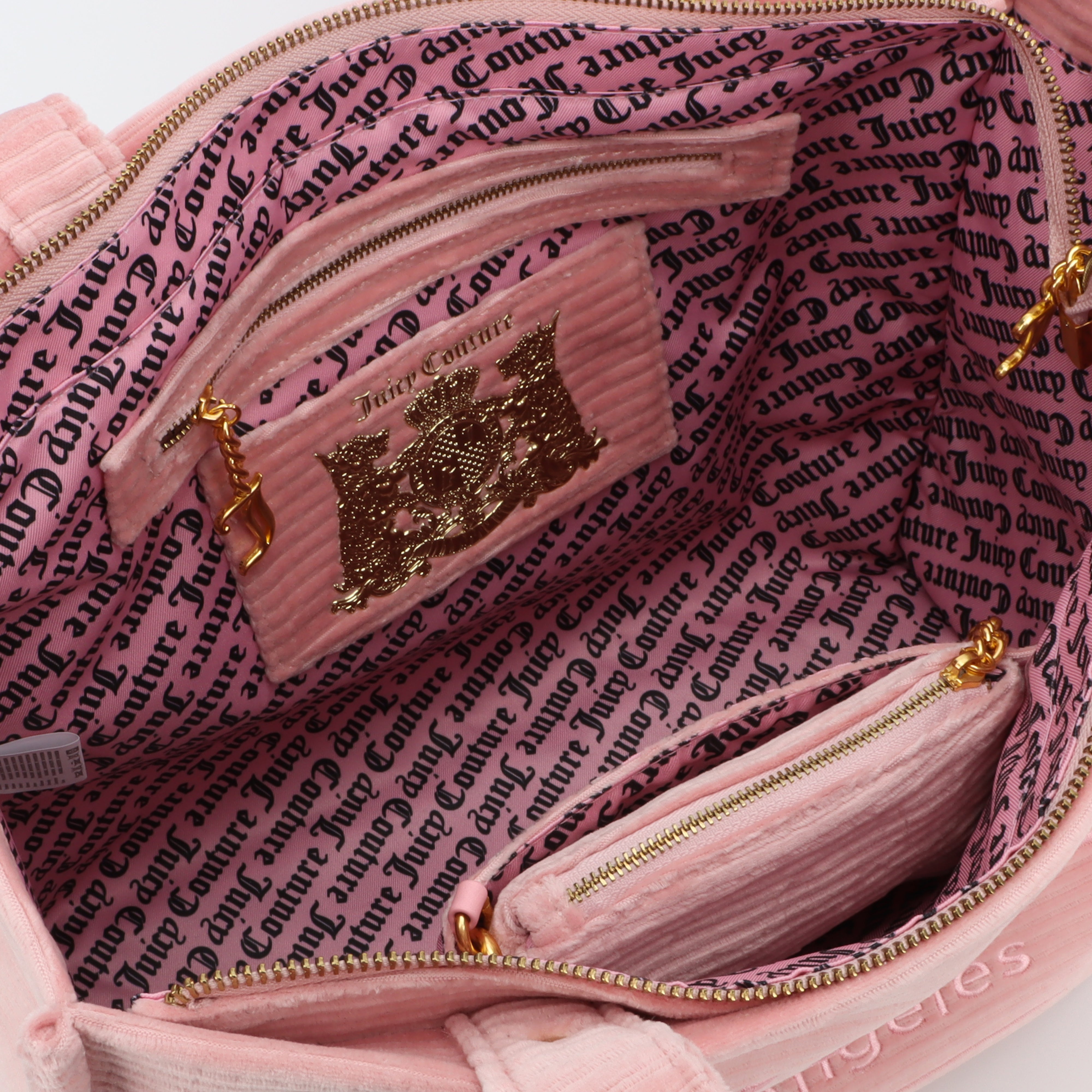 Iris Large Velvet Shopping Bag Juicy Pink - Juicy Couture Scandinavia