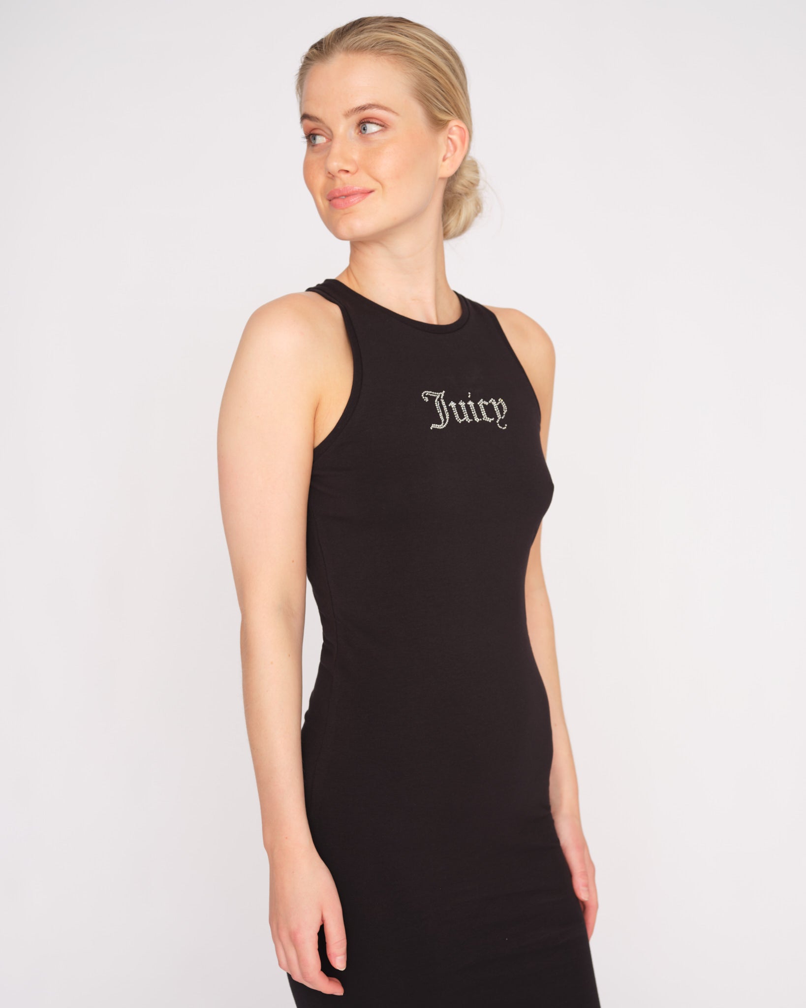 Aries Diamante Midi Dress Black - Juicy Couture Scandinavia
