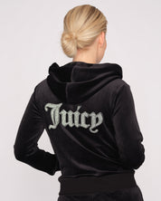 Caviar Bead Western Diamante Robertson Hoodie Black - Juicy Couture Scandinavia