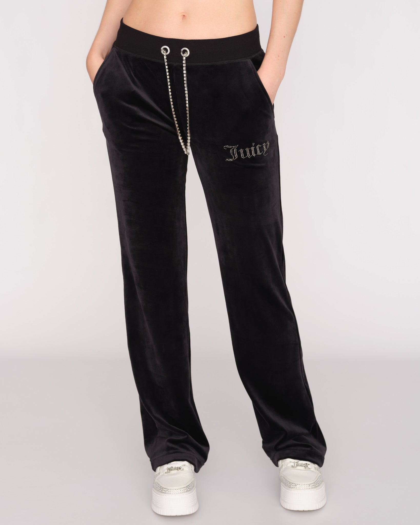 Diamante Trim Del Ray Track Pants Black - Juicy Couture Scandinavia