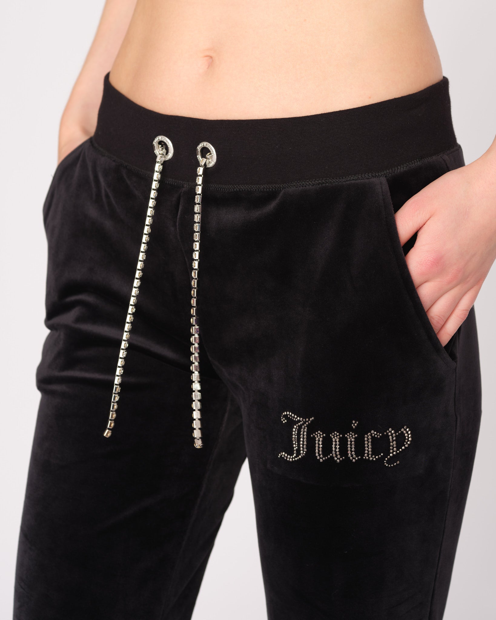 Diamante Trim Del Ray Track Pants Black - Juicy Couture Scandinavia