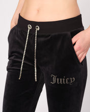 Diamante Trim Del Ray Track Pants Black - Juicy Couture Scandinavia