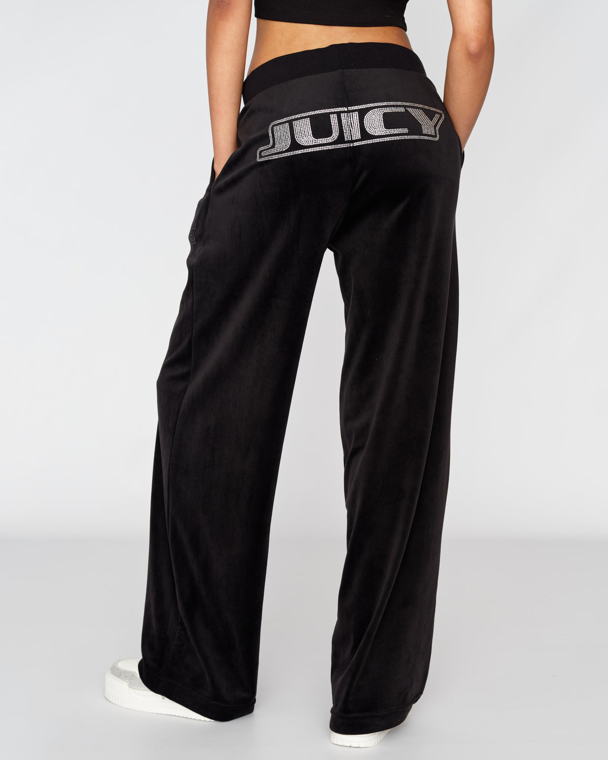 Classic Velour Jerry Diamante Jogger Black - Juicy Couture Scandinavia