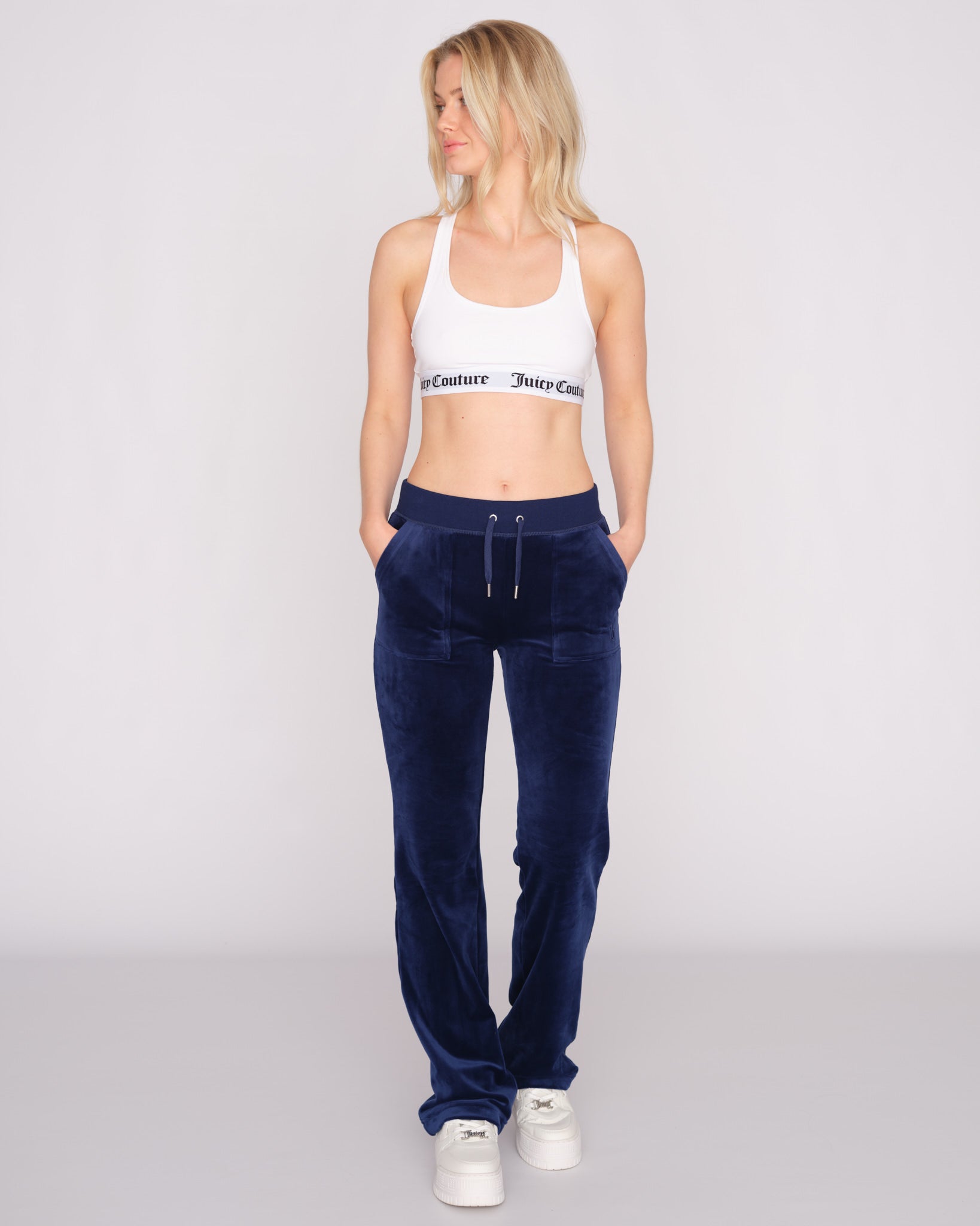 Classic Velour Del Ray Pant Blue Depths - Juicy Couture Scandinavia