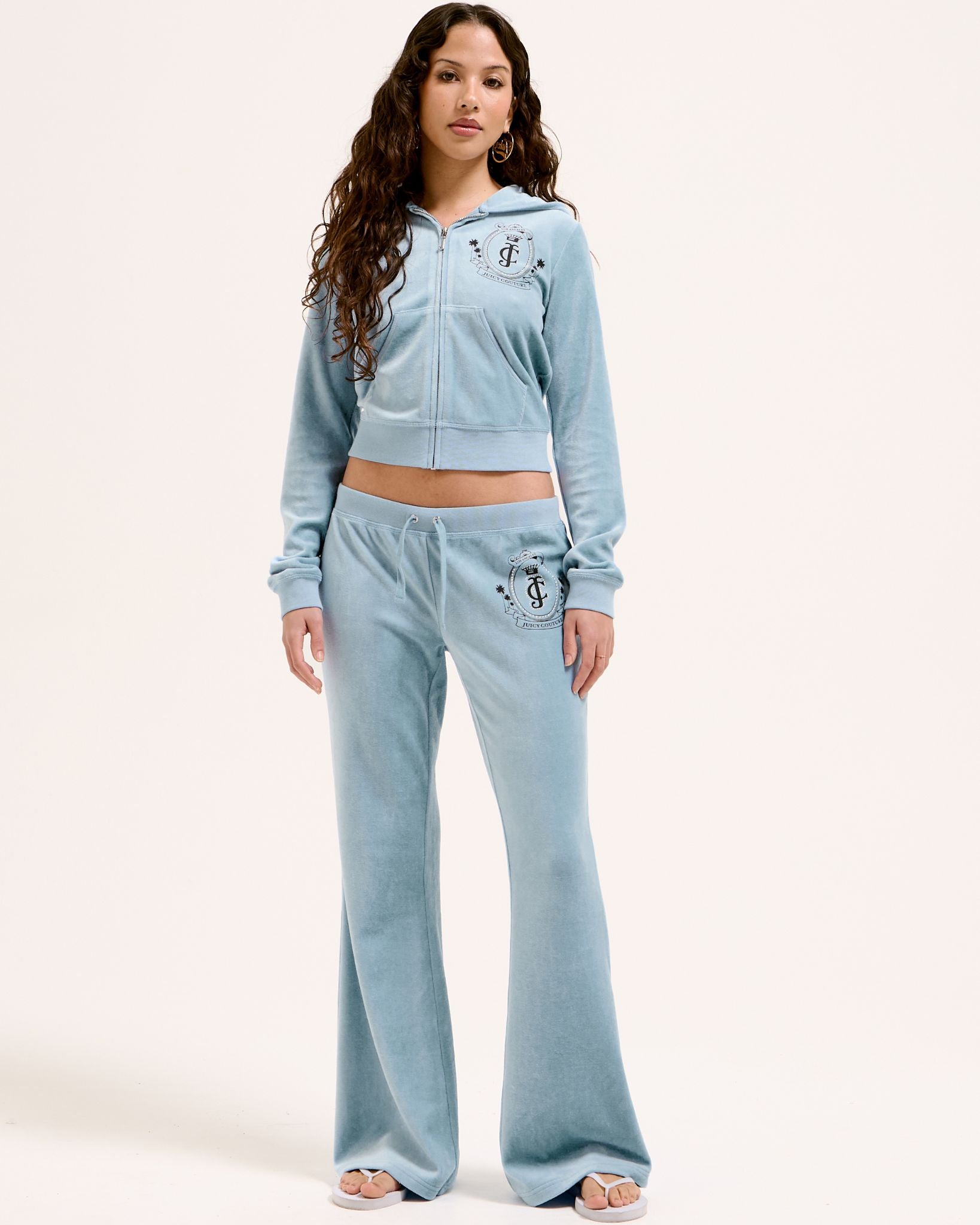 Juicy Couture Heritage Palm Crest Caisa Trackpant Dusk Blue