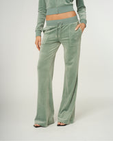 Classic Velour Layla Low Rise Pocket Flare Chinois Green