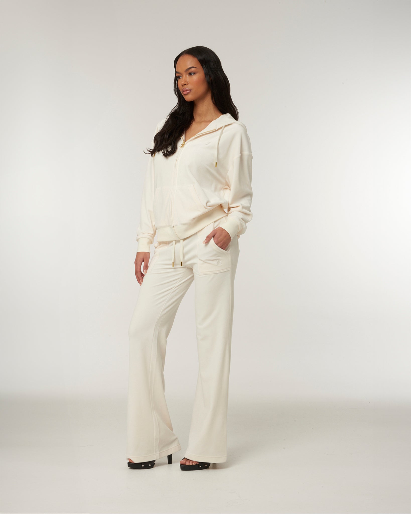 Halan Oversized Zip Through Hoodie Silver Marl – Juicy Couture