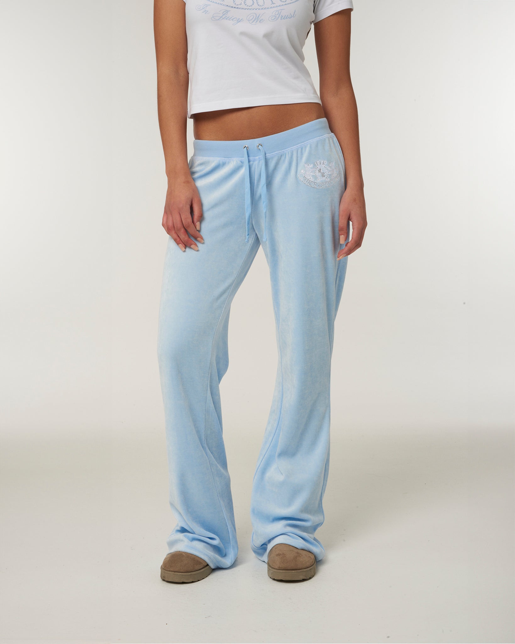 Heritage Dog Crest Kaisa Track Pant Powder Blue