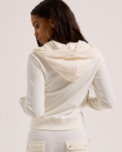 Classic Velour Robertson Zip Hoodie Sugar Swizzle Gold - Juicy Couture Scandinavia